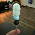 Blue glow in the dark peen stuffy stick