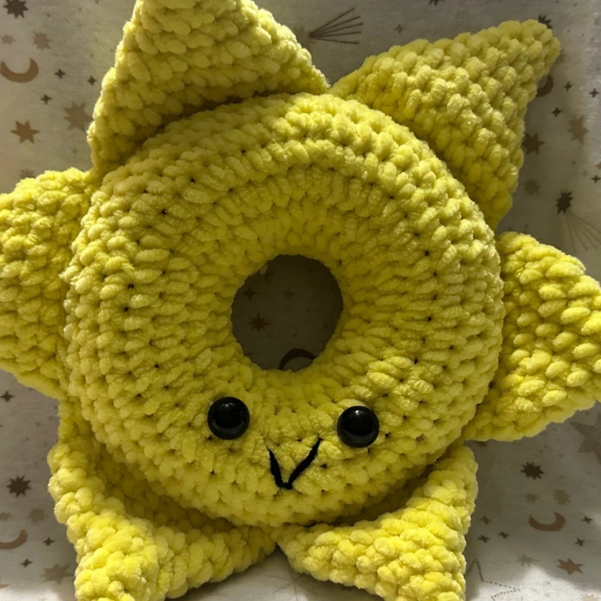 Sun donut plushie