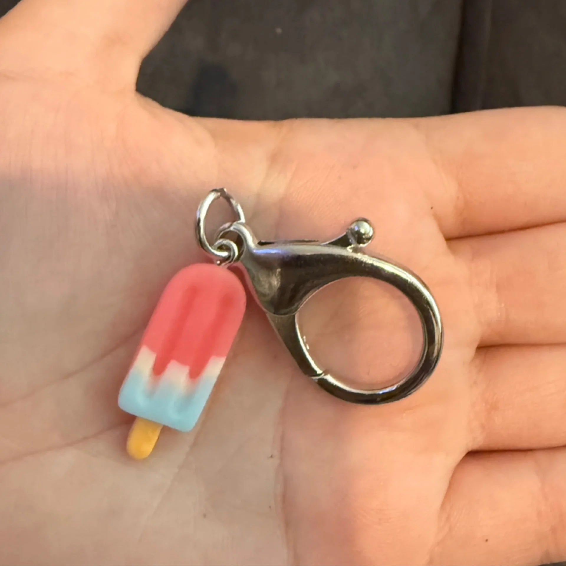 Popsicle stitch marker (big clasp)