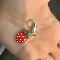 Strawberry stitch marker (small clasp)
