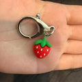 Strawberry stitch marker (big clasp)